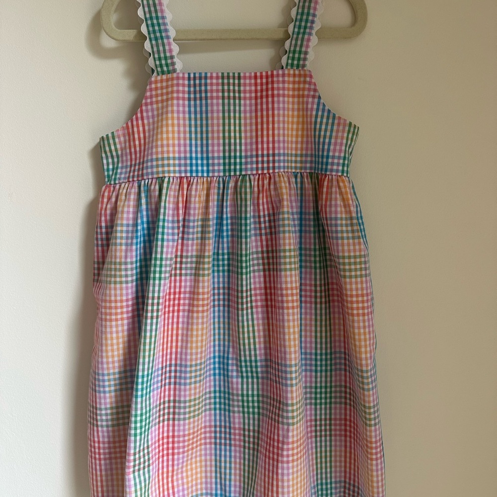 NWOT Adorable Little English Rainbow Gingham Dress Size 5t